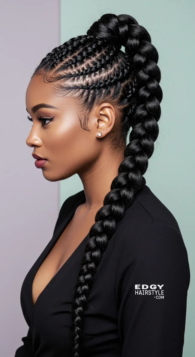 2. Braided Ponytail | Ponytail Styles For Black Women: Trendy And Elegant Looks