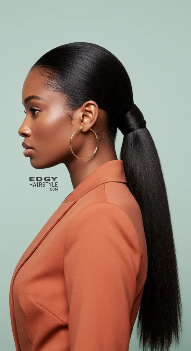 7. Wrap-Around Ponytail | Ponytail Styles For Black Women: Trendy And Elegant Looks