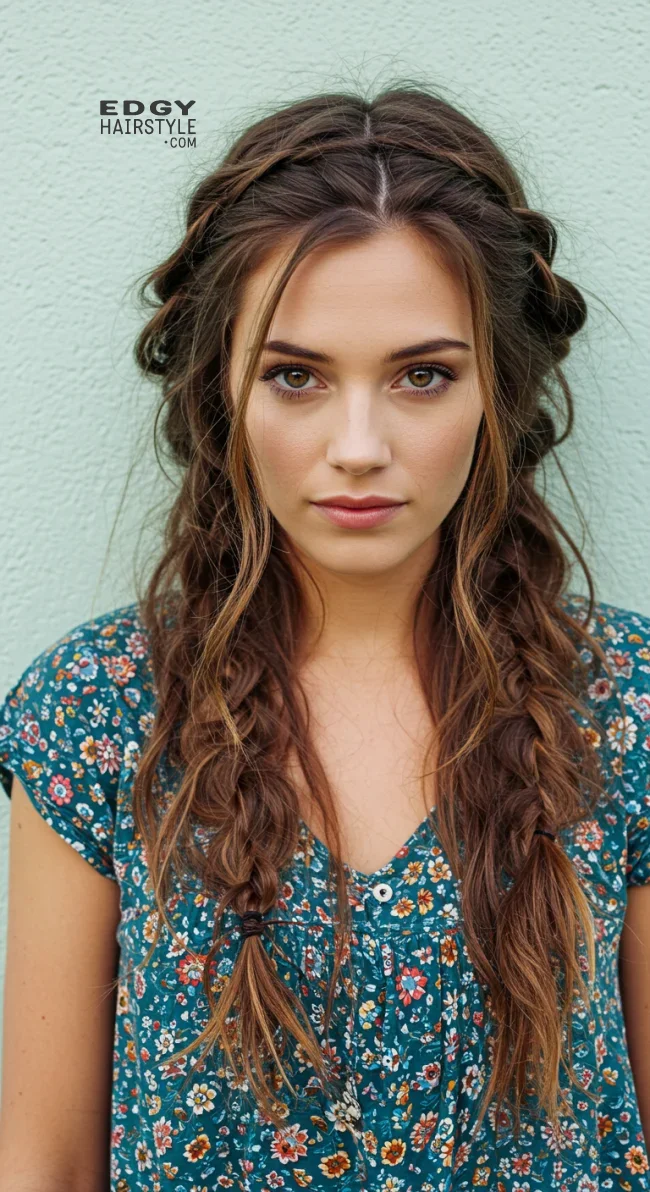15. Messy Boho Braid | 15 Different Types Of Braids With Inspirational Examples