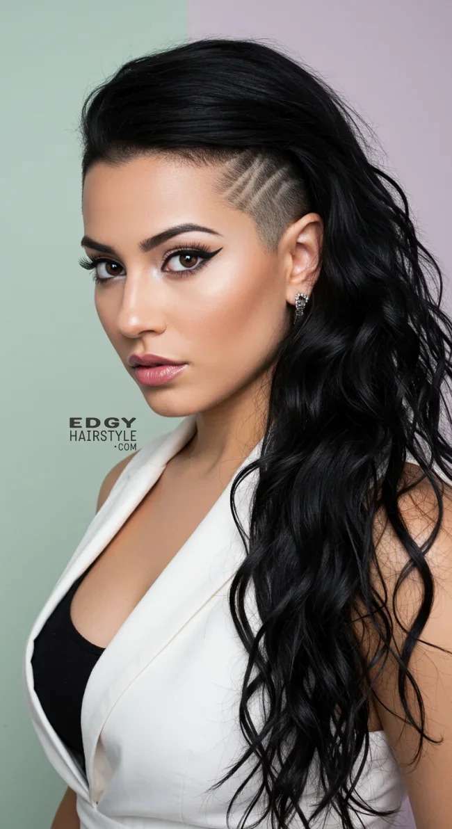 7. Half-Shaved Head | 10 Bold Shaved Hairstyles For Women