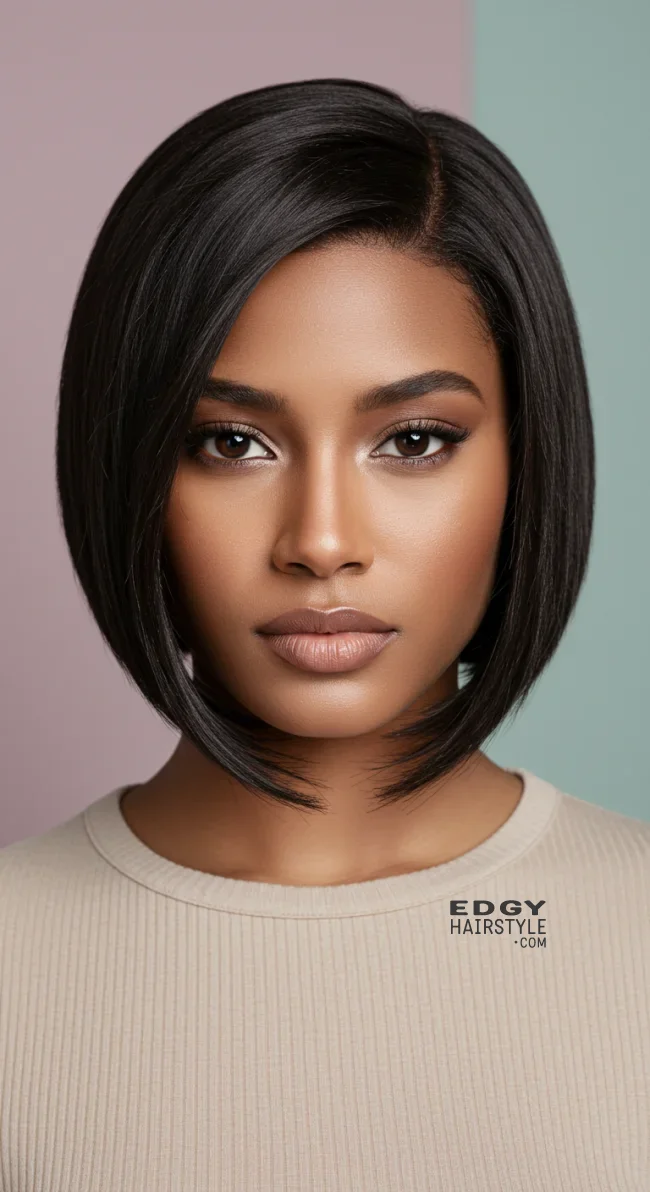 3. Sleek Bob with a Side Part | 10 Hot Ideas Of Short Hairstyles For Ladies