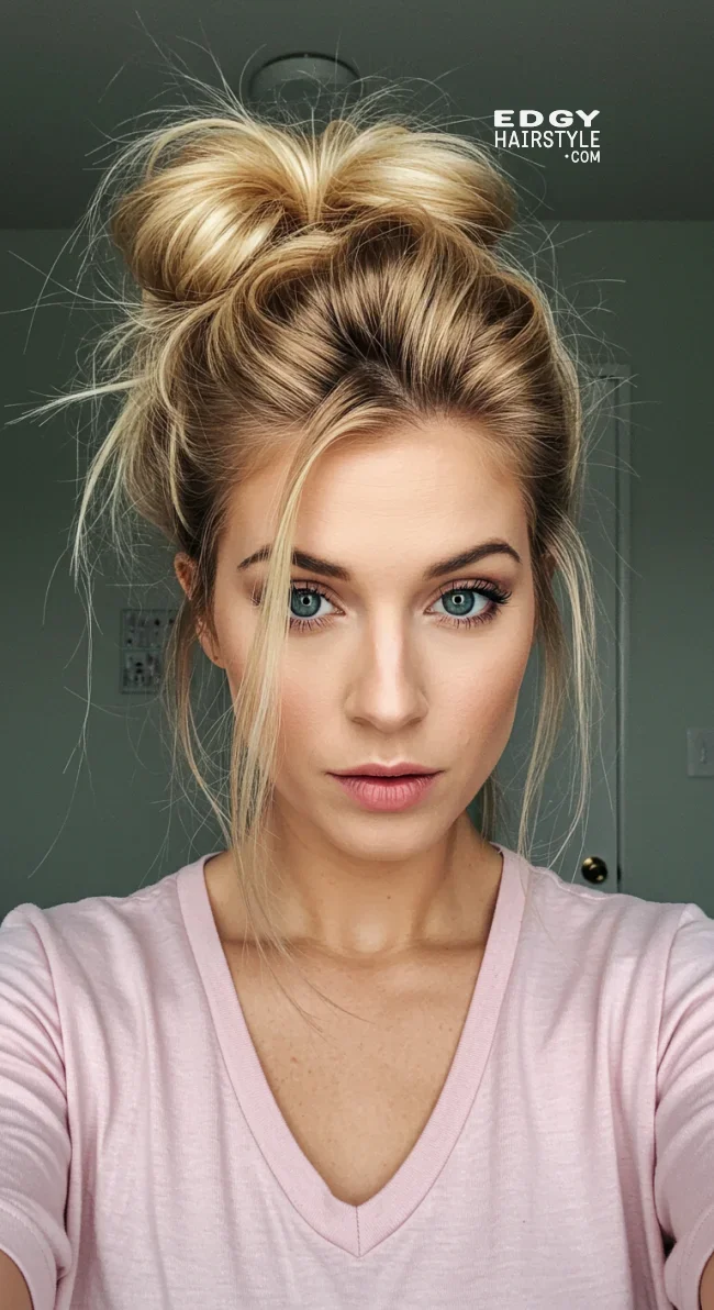 3. Messy Blonde Updo | Stunning Blonde Hairstyles To Elevate Your Look