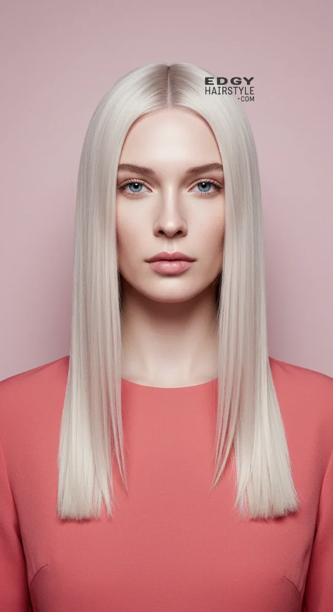 10. Sleek Straight Hair with Middle Part | Spring Hairstyles For Long Hair: Fresh Looks