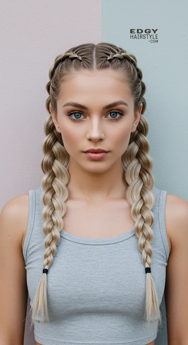 2. Double Dutch Braids | 6 Easy Dutch Braid Hairstyles - Mastering On Style