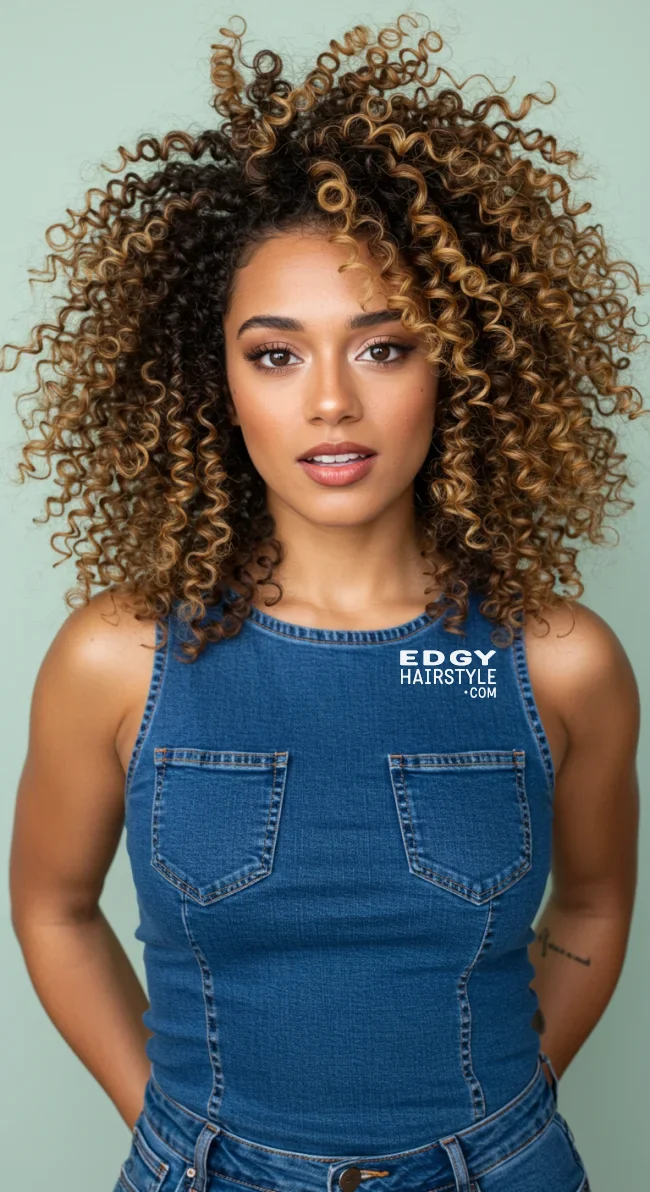 6. Curly Voluminous | Cappuccino Bronde Is The New Hair Color Trend