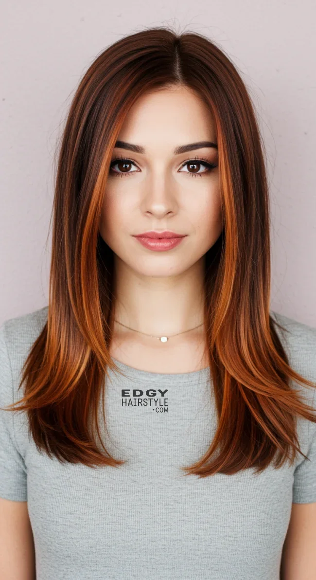 5. Copper Balayage with Lowlights | Copper Balayage: All About Copper Balayage And How To Adopt It