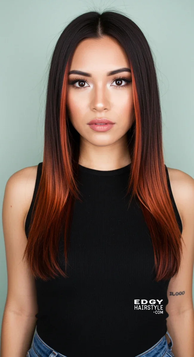9. Dark Copper Balayage with Red Undertones | Copper Balayage: All About Copper Balayage And How To Adopt It