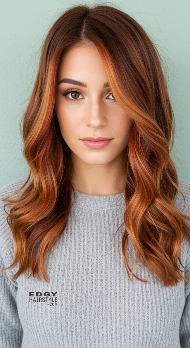 12. Caramel and Copper Balayage | Copper Balayage: All About Copper Balayage And How To Adopt It