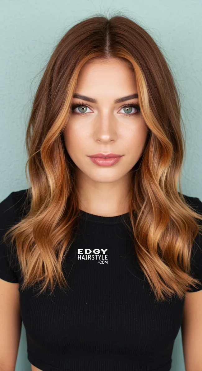 2. Warm Copper Balayage with Blonde Tips | Copper Balayage: All About Copper Balayage And How To Adopt It