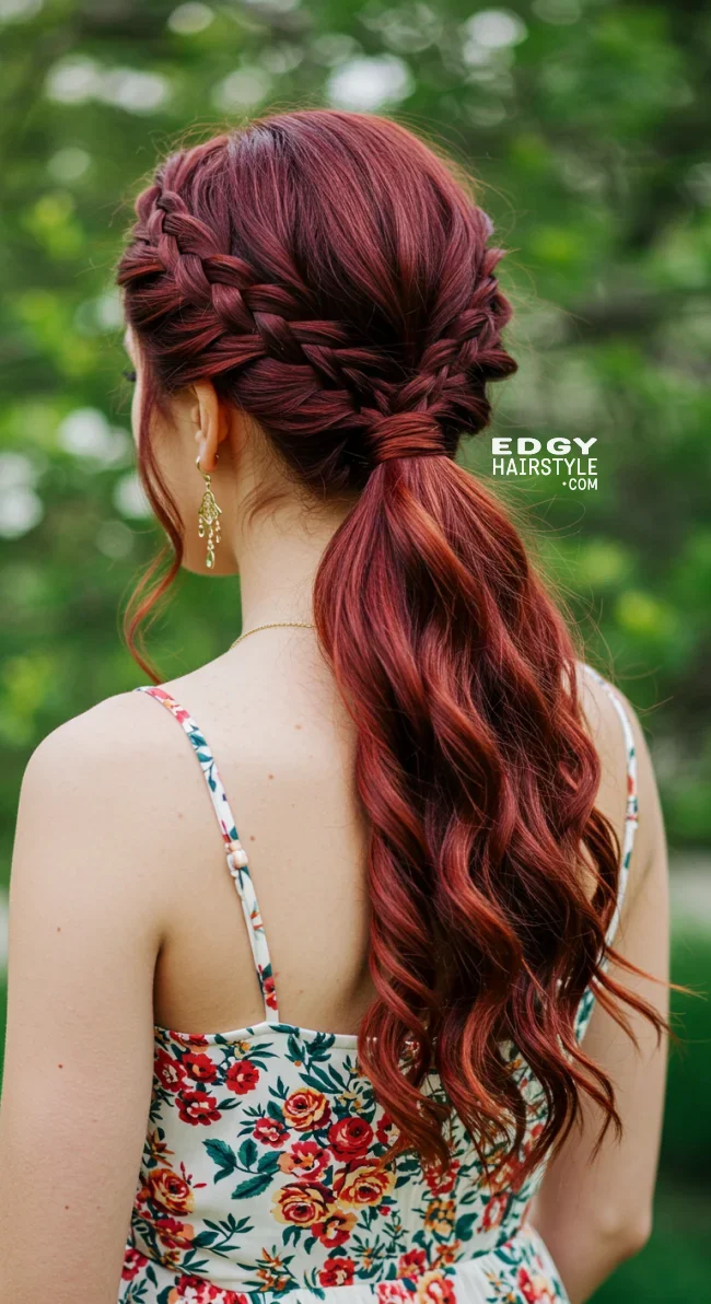 3. Braided Half-Up Ponytail | 15 Unique Spring Hairstyles – Best Spring Trends