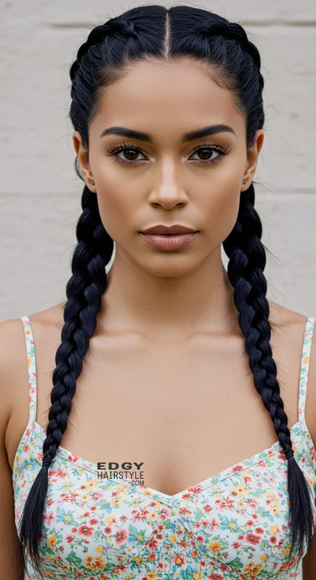 14. Double Dutch Braids | 15 Unique Spring Hairstyles – Best Spring Trends