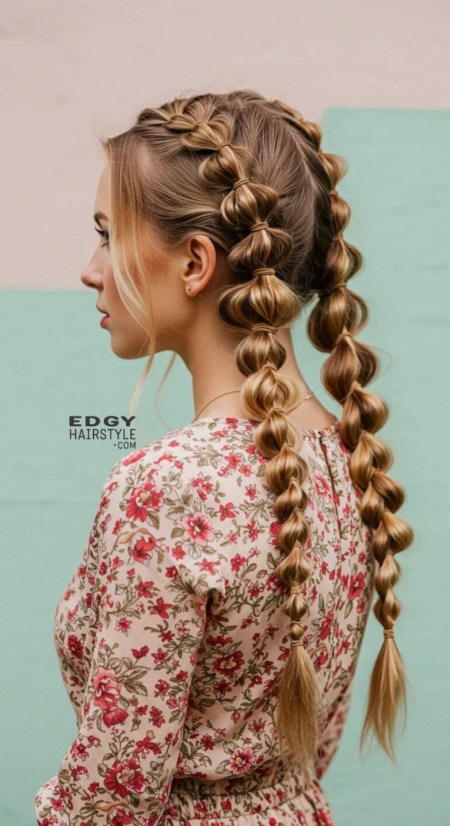 10. Bubble Braids | 15 Unique Spring Hairstyles – Best Spring Trends