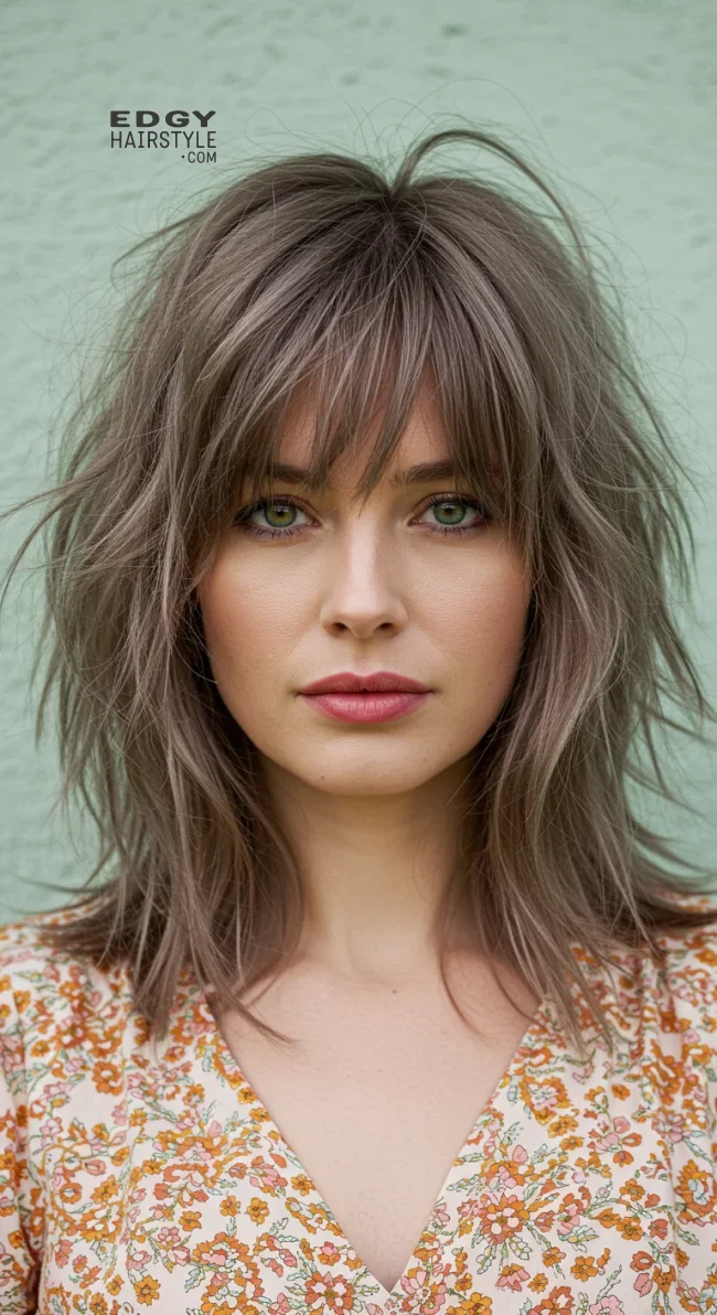 12. Shag Cut with Bangs | 15 Unique Spring Hairstyles – Best Spring Trends