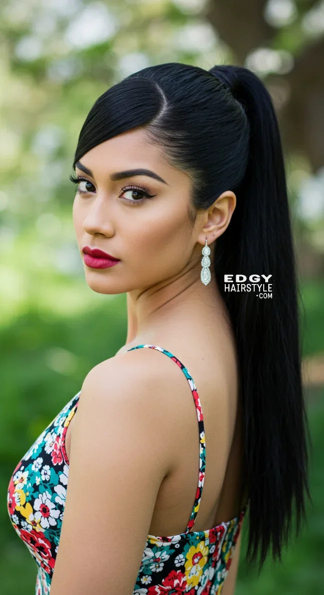 4. Sleek High Ponytail | 15 Unique Spring Hairstyles – Best Spring Trends