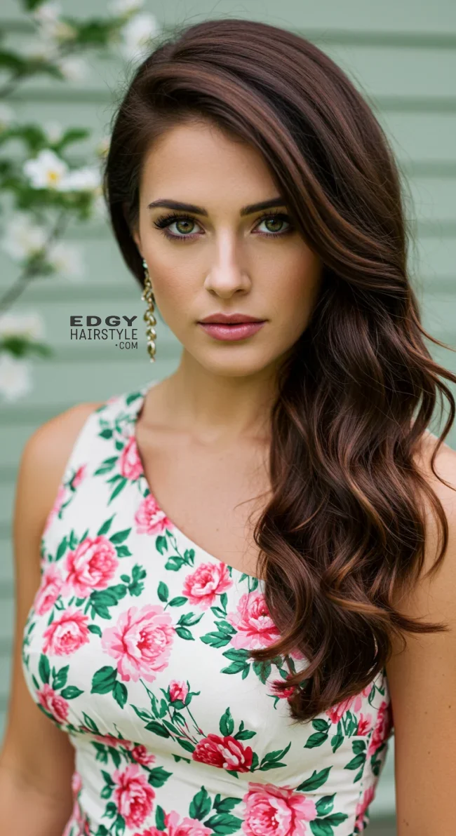 11. Side-Swept Romantic Curls | 15 Unique Spring Hairstyles – Best Spring Trends