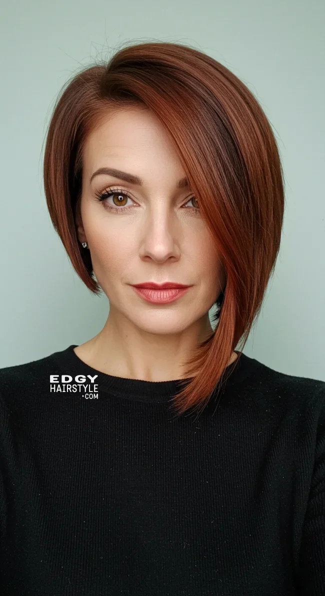 13. Asymmetrical Bob | 15 Trendy Hairstyles For Older Women To Spice Up Their Look