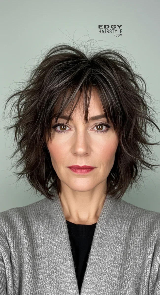 5. Textured Shag Cut | 15 Trendy Hairstyles For Older Women To Spice Up Their Look