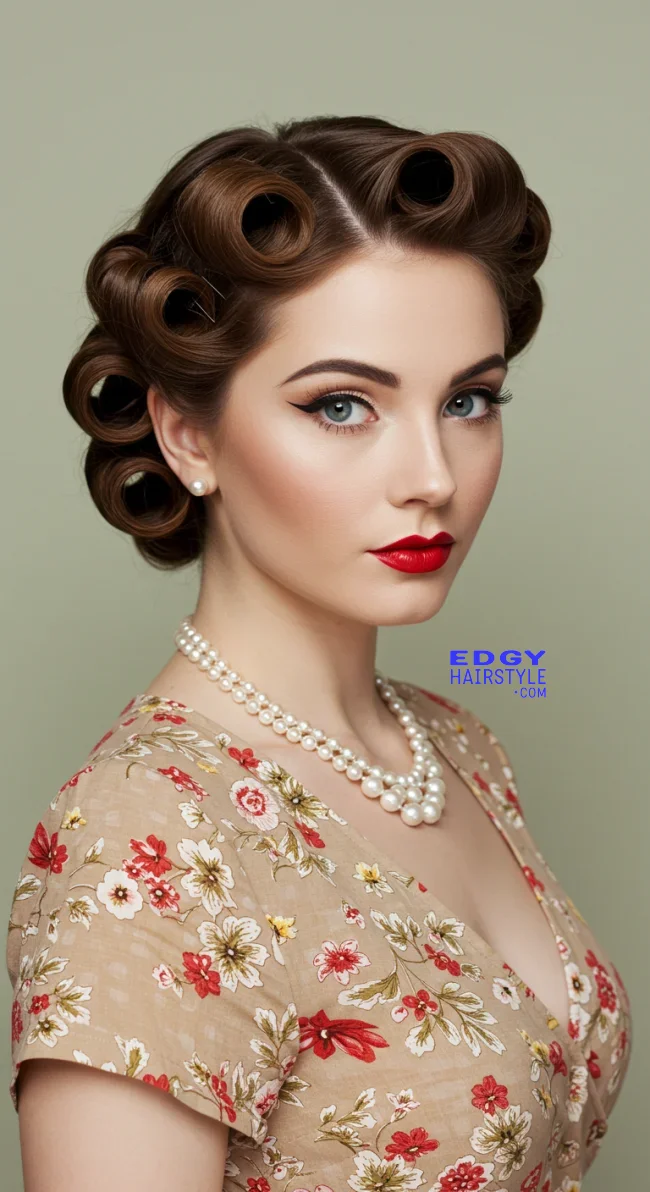 12. Retro Victory Roll | Top 15 Modern Updo Hairstyles: Styling Tips And Trend Insights