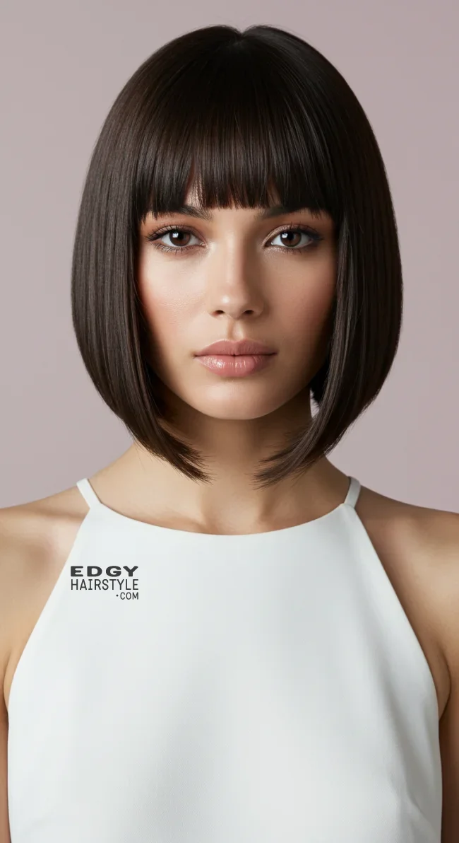 9. Classic Sleek Bob | Bridal Hairstyle For Short Hair: Top 15 Picks For Your Big Day!