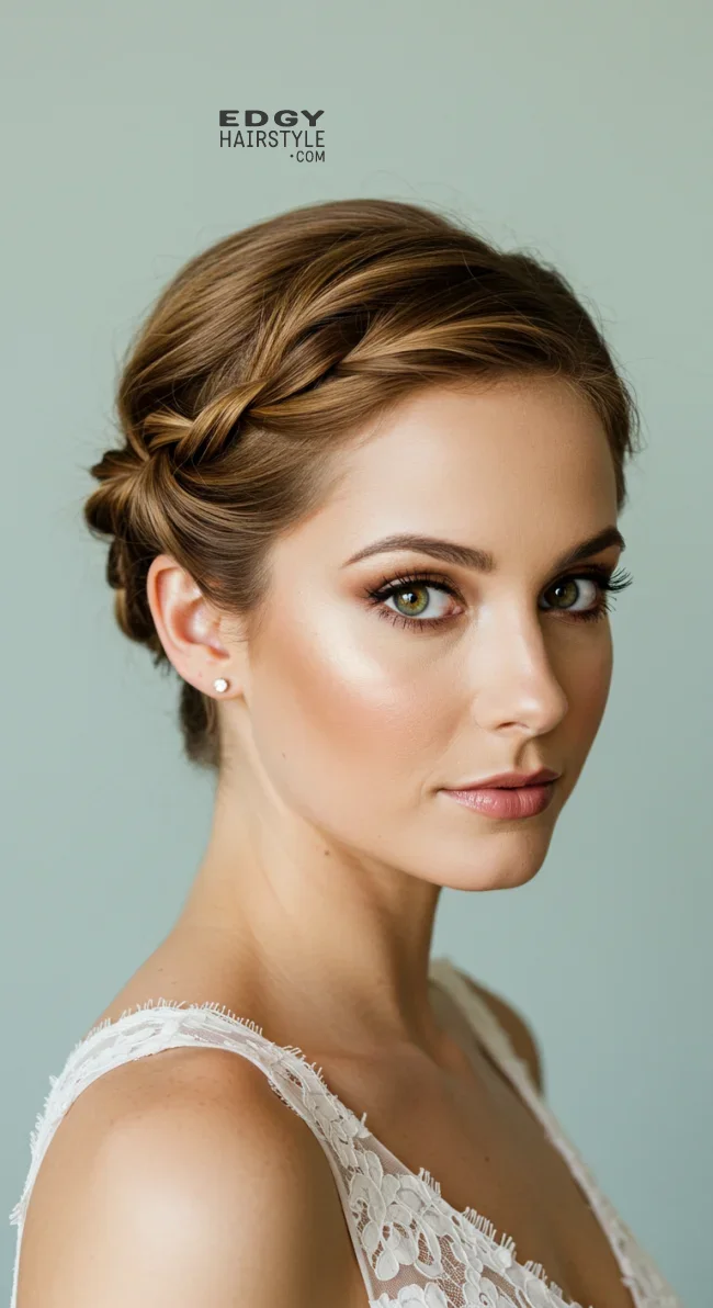 4. Elegant French Twist (Short Hair Edition) | Bridal Hairstyle For Short Hair: Top 15 Picks For Your Big Day!