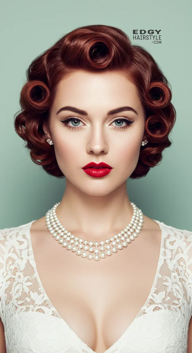 7. Retro Pin-Up Curls | Bridal Hairstyle For Short Hair: Top 15 Picks For Your Big Day!
