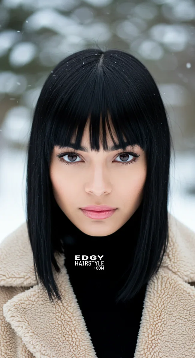 10. Sleek Straight Mid-Length Cut | 15 Winter Haircut Trends To Jump On Right Now