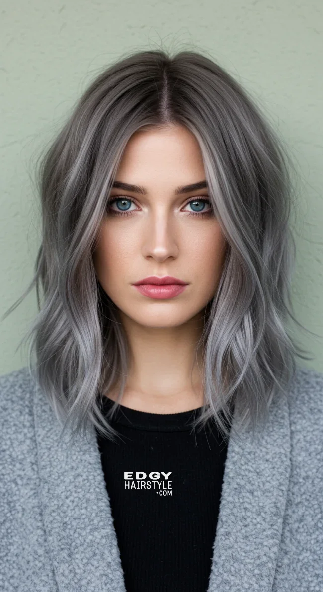 3. Ash Brown to Smoky Grey Ombre | 15 Majestic Ombre Winter Hair Colors Not To Miss