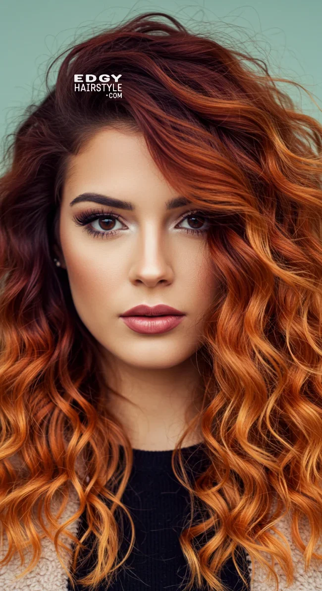 11. Deep Auburn to Copper Blonde Ombre | 15 Majestic Ombre Winter Hair Colors Not To Miss