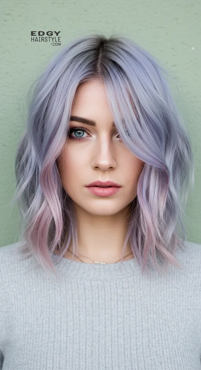 10. Silver Grey to Pastel Blue Ombre | 15 Majestic Ombre Winter Hair Colors Not To Miss