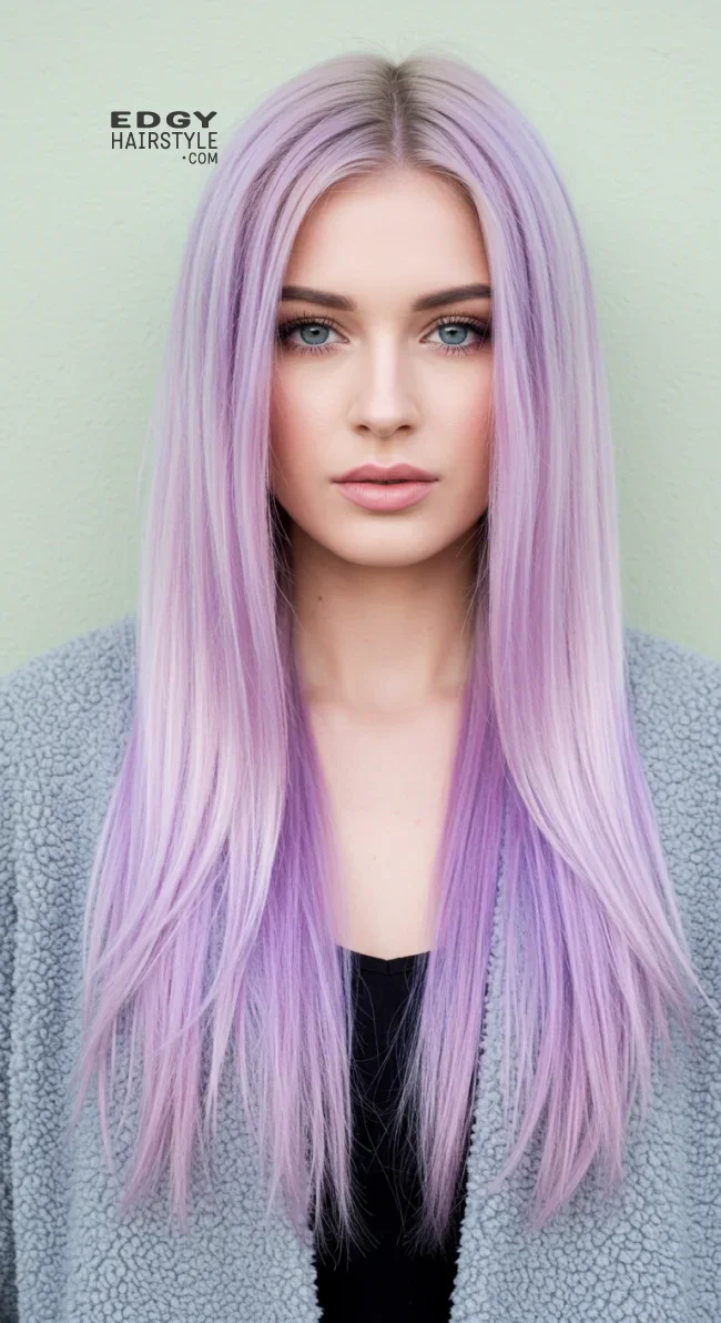 7. Cool Blonde to Lilac Lavender Ombre | 15 Majestic Ombre Winter Hair Colors Not To Miss