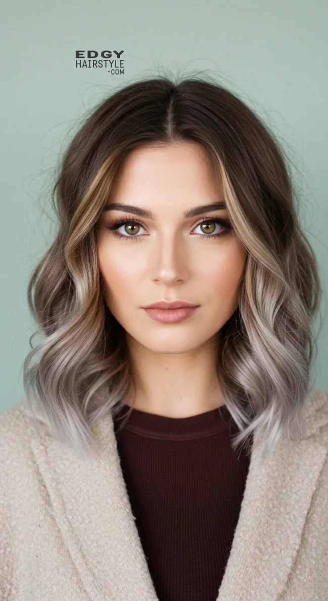 15. Mocha Brown to Ash Blonde Ombre | 15 Majestic Ombre Winter Hair Colors Not To Miss