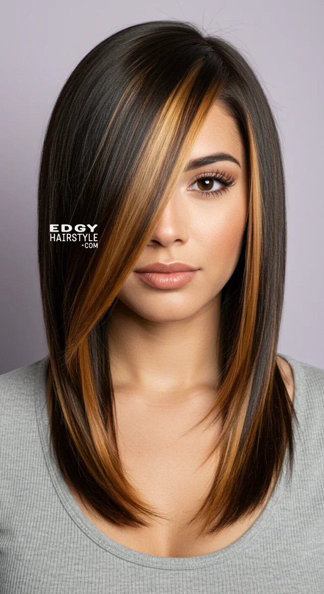 9. Caramel Money Piece Highlights | Unveiling The Allure Of Caramel Hairstyles - Sweeter Than Ever