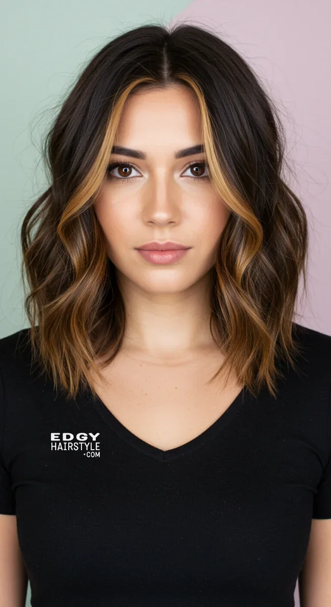 2. Honey Caramel Highlights on Brunette Hair | Unveiling The Allure Of Caramel Hairstyles - Sweeter Than Ever