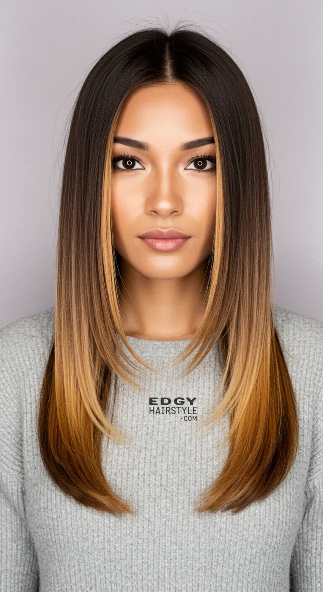 3. Caramel Ombr&eacute; on Long Hair | Unveiling The Allure Of Caramel Hairstyles - Sweeter Than Ever