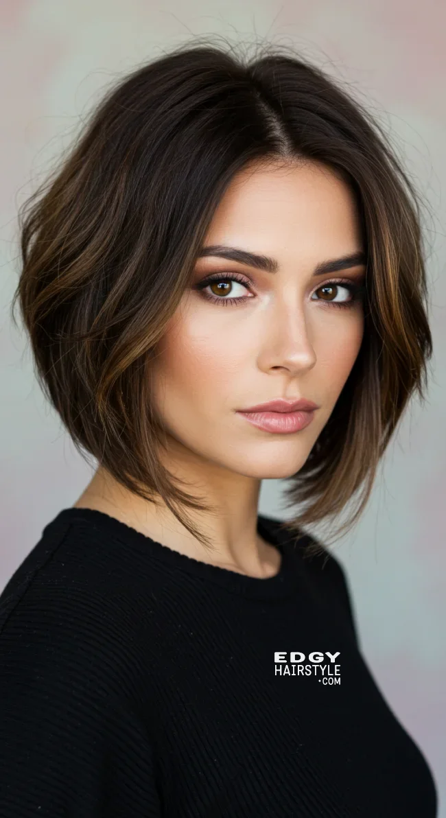 2. Layered Textured Laidback Bob | Laidback Bob: Short Square Hairstyle