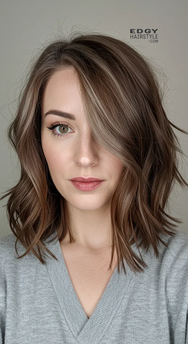 14. Natural Grey with Chestnut Reverse Balayage | Reverse Balayage On Grey Hair: Everything You Need To Know