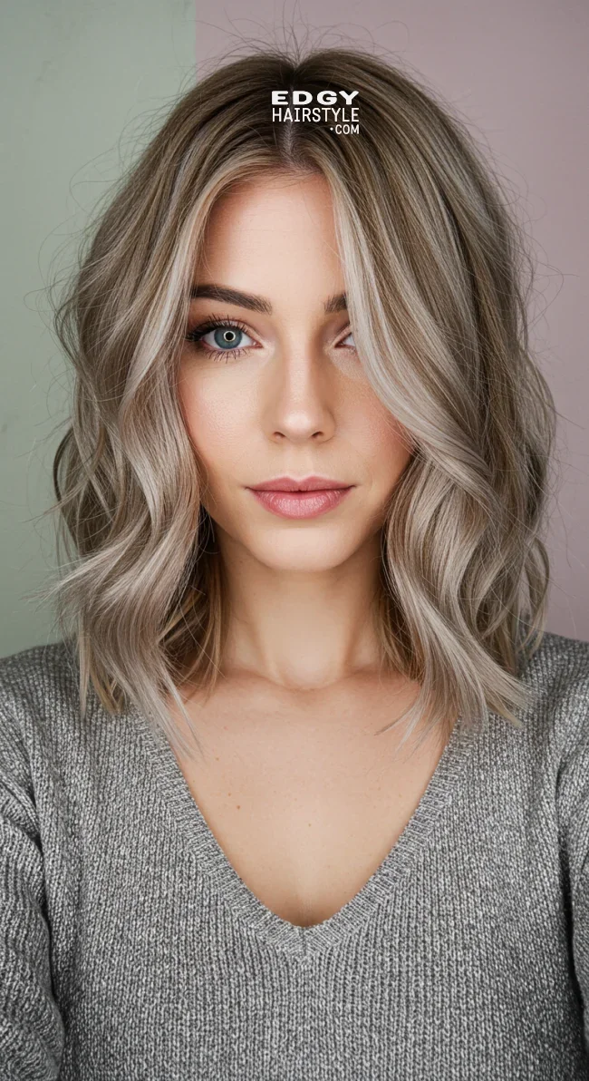 9. Warm Caramel and Silver Reverse Balayage | Reverse Balayage On Grey Hair: Everything You Need To Know