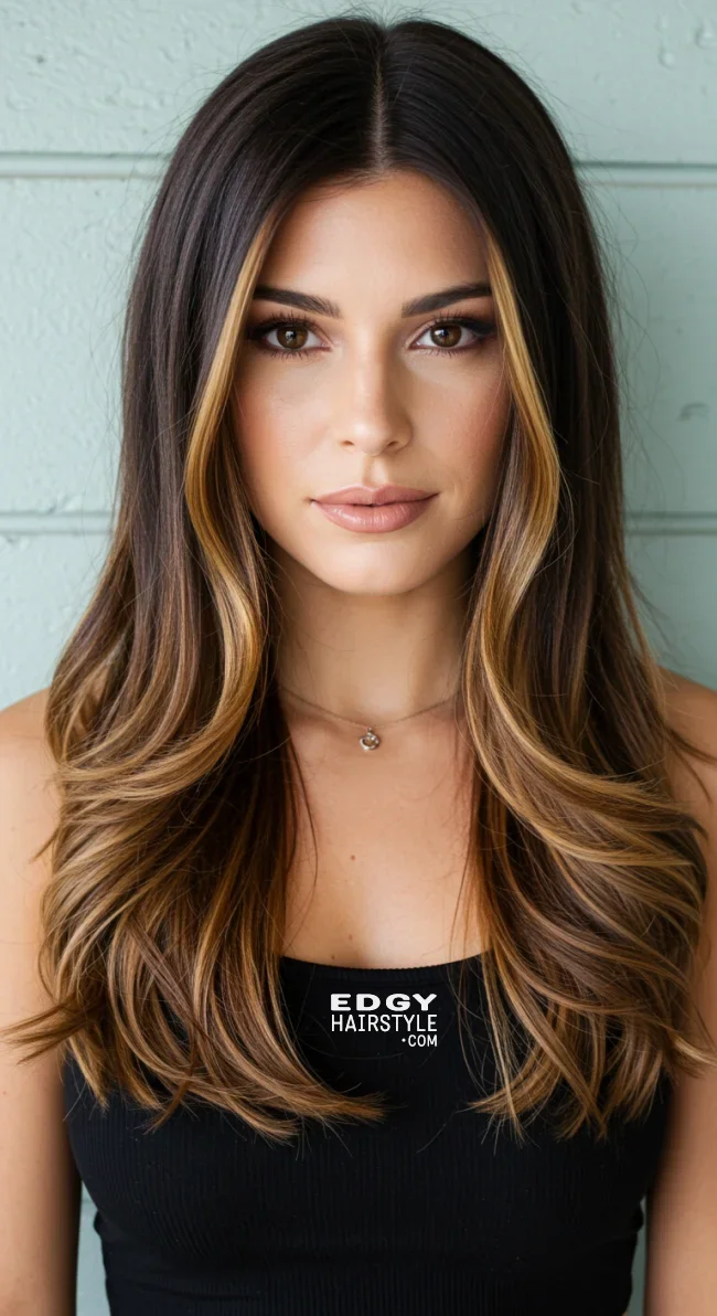 4. Long Step Cut with Balayage Highlights | Step Cutting Hairstyles For Long Hair: Stylish Trends