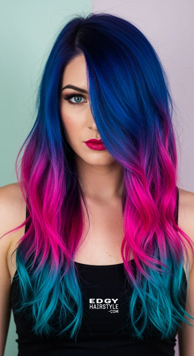 15. Deep Ombre with Vibrant Ends | Transform Your Look With Stunning Ombre Hairstyles