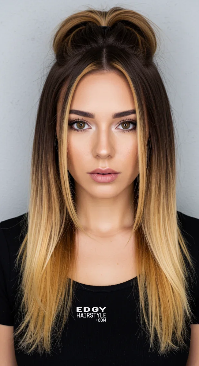 9. Half-Up Ombre | Transform Your Look With Stunning Ombre Hairstyles