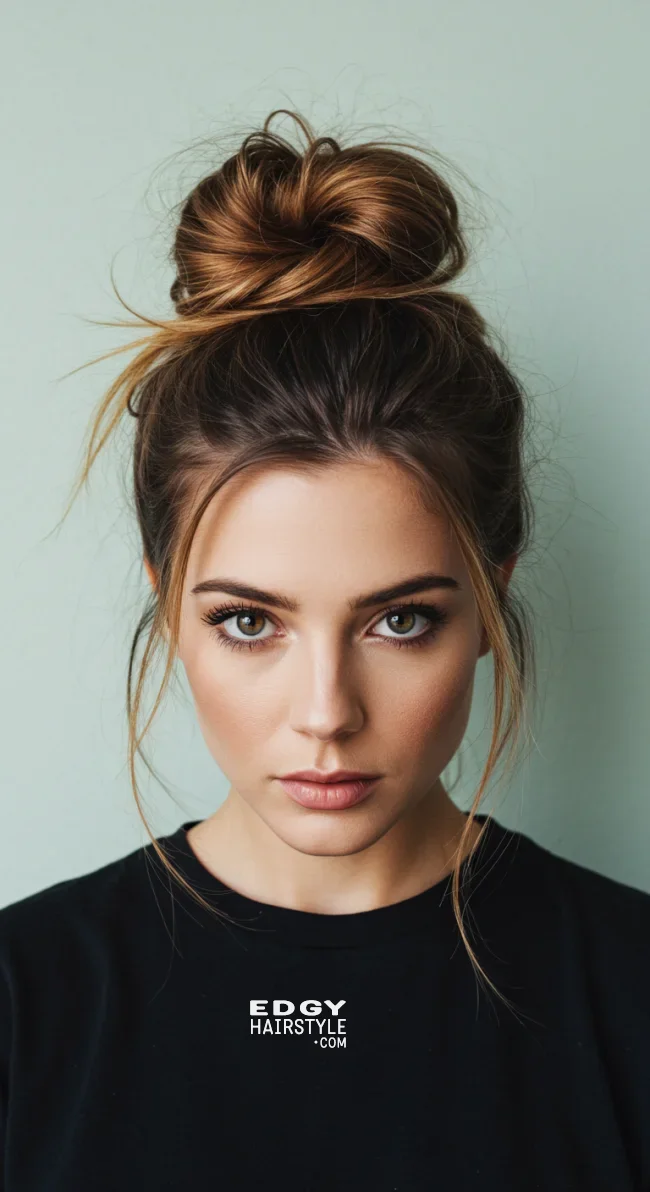 10. Messy Ombre Bun | Transform Your Look With Stunning Ombre Hairstyles