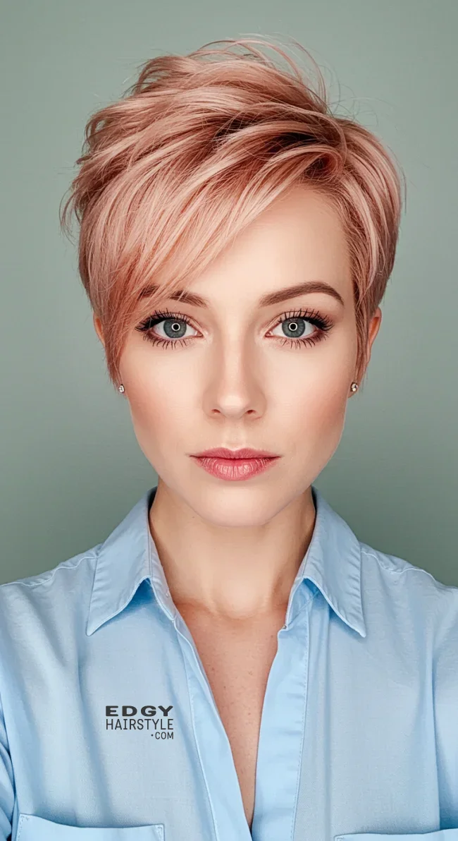 6. Champagne Rose Pixie | Hair Color Trends Of 2025: A Comprehensive Guide To On-Trend Shades And Styles