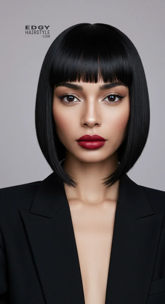 13. Jet Black Glass Hair | Hair Color Trends Of 2025: A Comprehensive Guide To On-Trend Shades And Styles