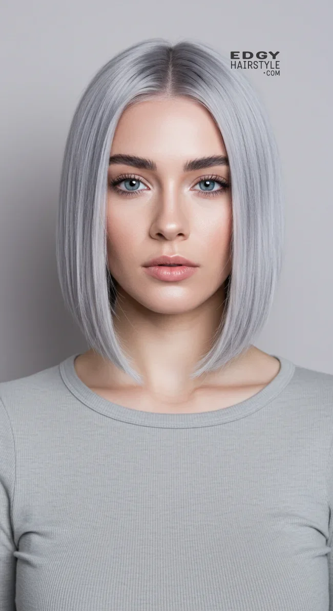 8. Ash Gray Blunt Bob | Hair Color Trends Of 2025: A Comprehensive Guide To On-Trend Shades And Styles
