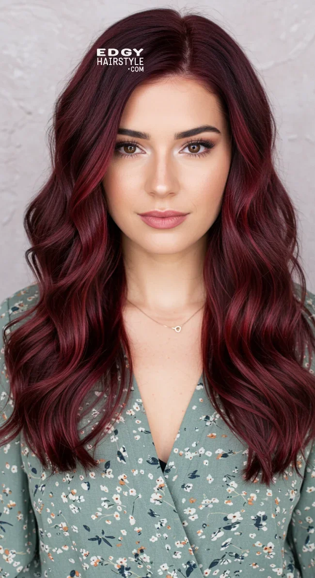 9. Cherry Cola Waves | Hair Color Trends Of 2025: A Comprehensive Guide To On-Trend Shades And Styles