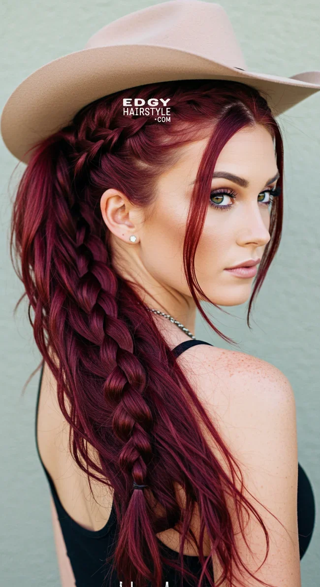 4. Braided Side Ponytail | 8 Best Cowgirl Hairstyles: Top Western-Inspired Looks To Try