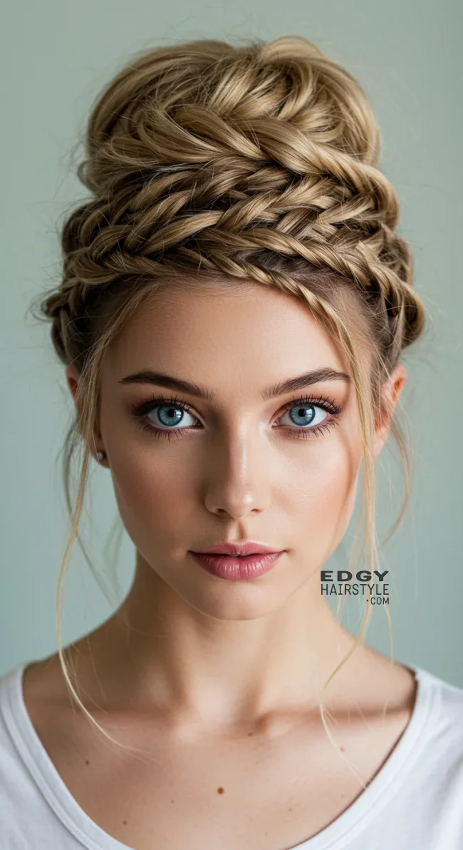 9. Twisted Updo | Electrified Hair: 15 Helpful Hairstyles To Calm Down Your Frizzy Hair