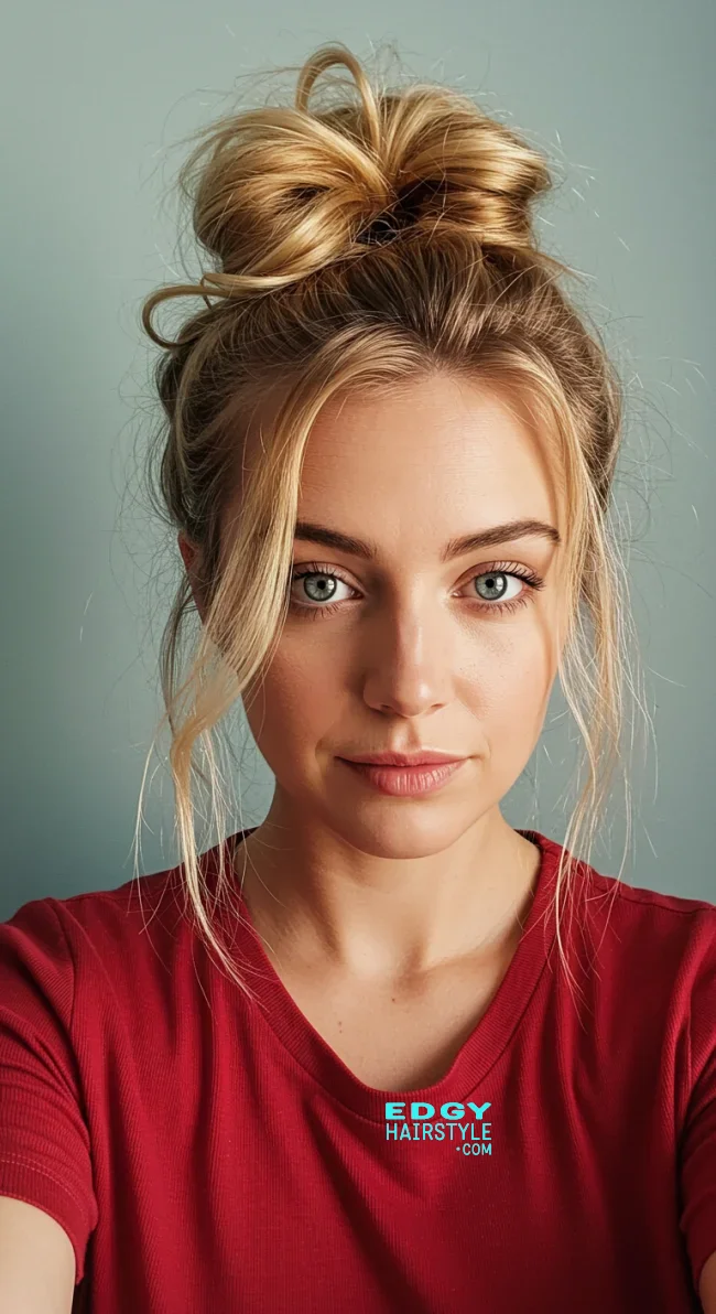 4. Messy Bun | Electrified Hair: 15 Helpful Hairstyles To Calm Down Your Frizzy Hair