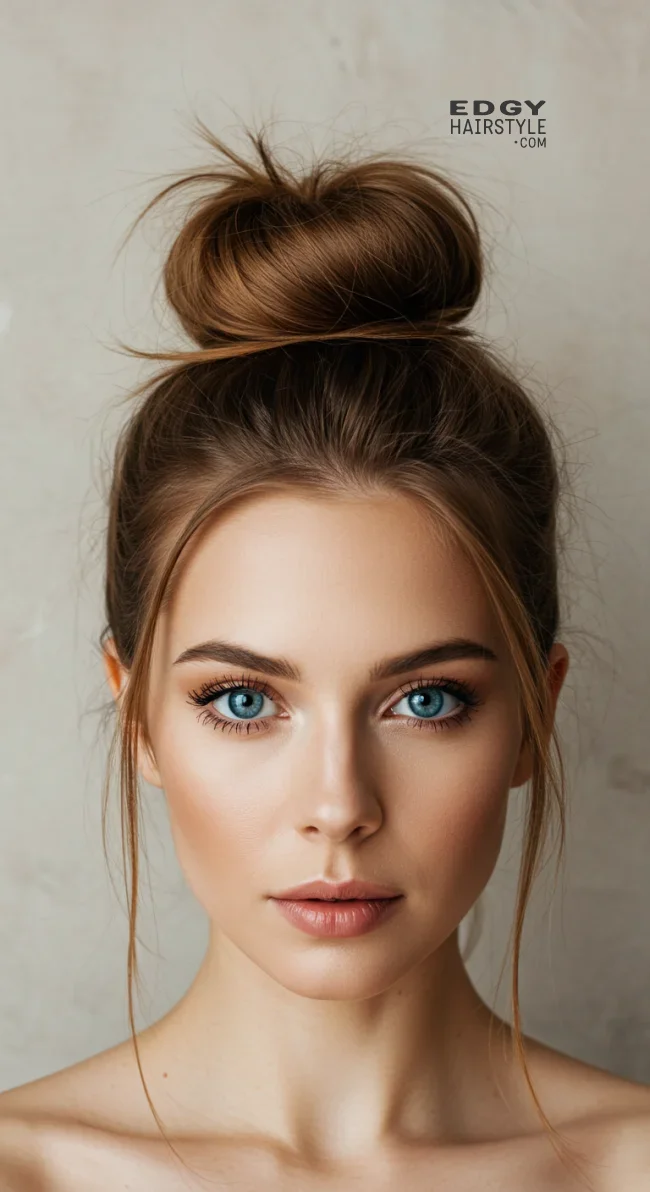 11. Top Knot | Electrified Hair: 15 Helpful Hairstyles To Calm Down Your Frizzy Hair