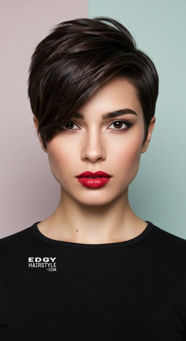 14. Side-Parted Sleek Pixie | 15 Short Hairstyles That Define Sexy Sophistication In The Last Year